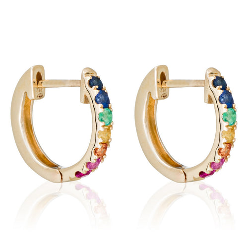 Boucles D'Oreilles "Colorful Love" - Or Jaune 375/1000