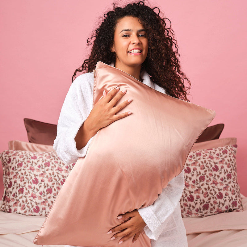 Taie d'oreiller 100% Pure Soie De Mûrier - Vieux Rose - 2 Tailles