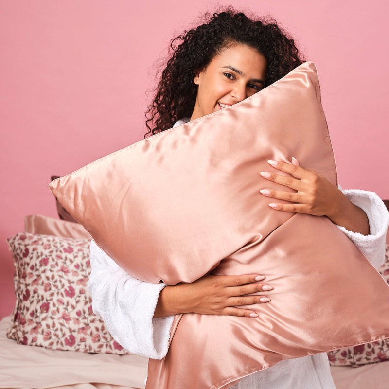 Taie d'oreiller 100% Pure Soie De Mûrier - Vieux Rose - 2 Tailles