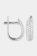 Boucles D'Oreilles "Iratia" D0,12Ct/68 - Or Blanc 375/1000