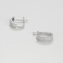 Boucles D'Oreilles "Iratia" D0,12Ct/68 - Or Blanc 375/1000
