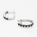 Boucles D'Oreilles "Black And White" - Or Blanc 375/1000