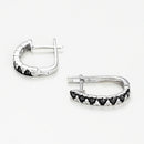 "Black and White" Earrings - 375/1000 White Gold