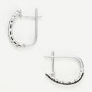 "Black and White" Earrings - 375/1000 White Gold