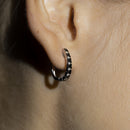 Boucles D'Oreilles "Black And White" - Or Blanc 375/1000