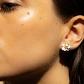 Boucles D'Oreilles "Orchidée" - Or Jaune