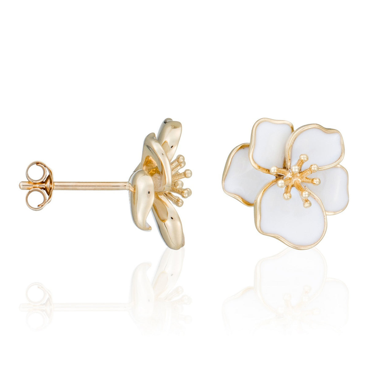 Orecchini "Orchidea" - Oro giallo 375/1000