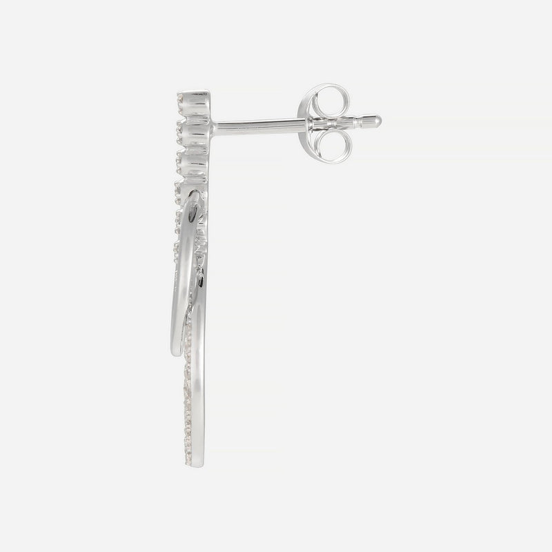 Boucles D'Oreilles "Nanami" D0,21/92 - Or Blanc 375/1000