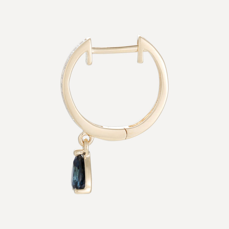 Boucles D'Oreilles "Saphir Éternel" D0,03/20 S0,64/2 - Or Jaune 375/1000