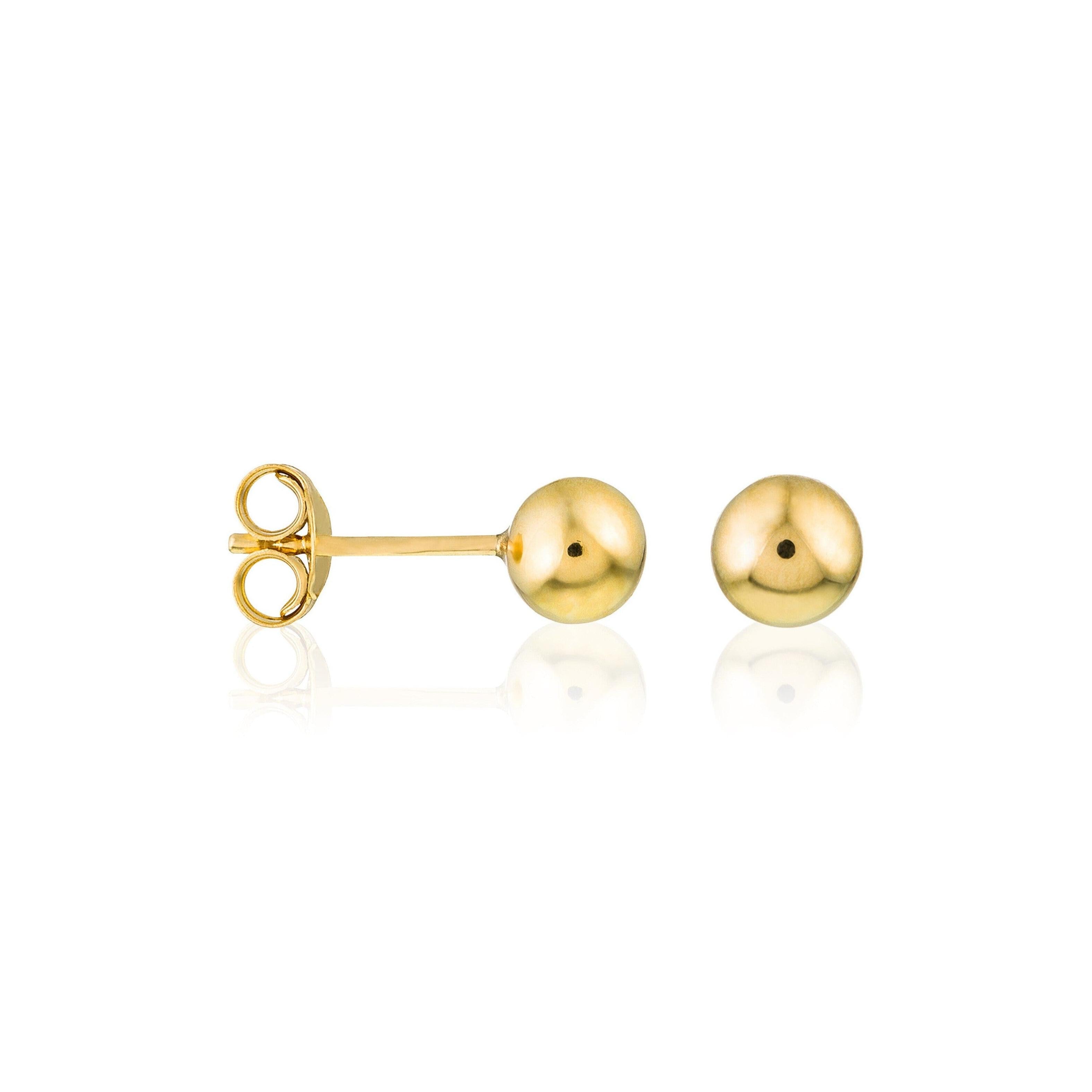 Pendientes "Puce 3Mm" - Oro Amarillo 375/1000