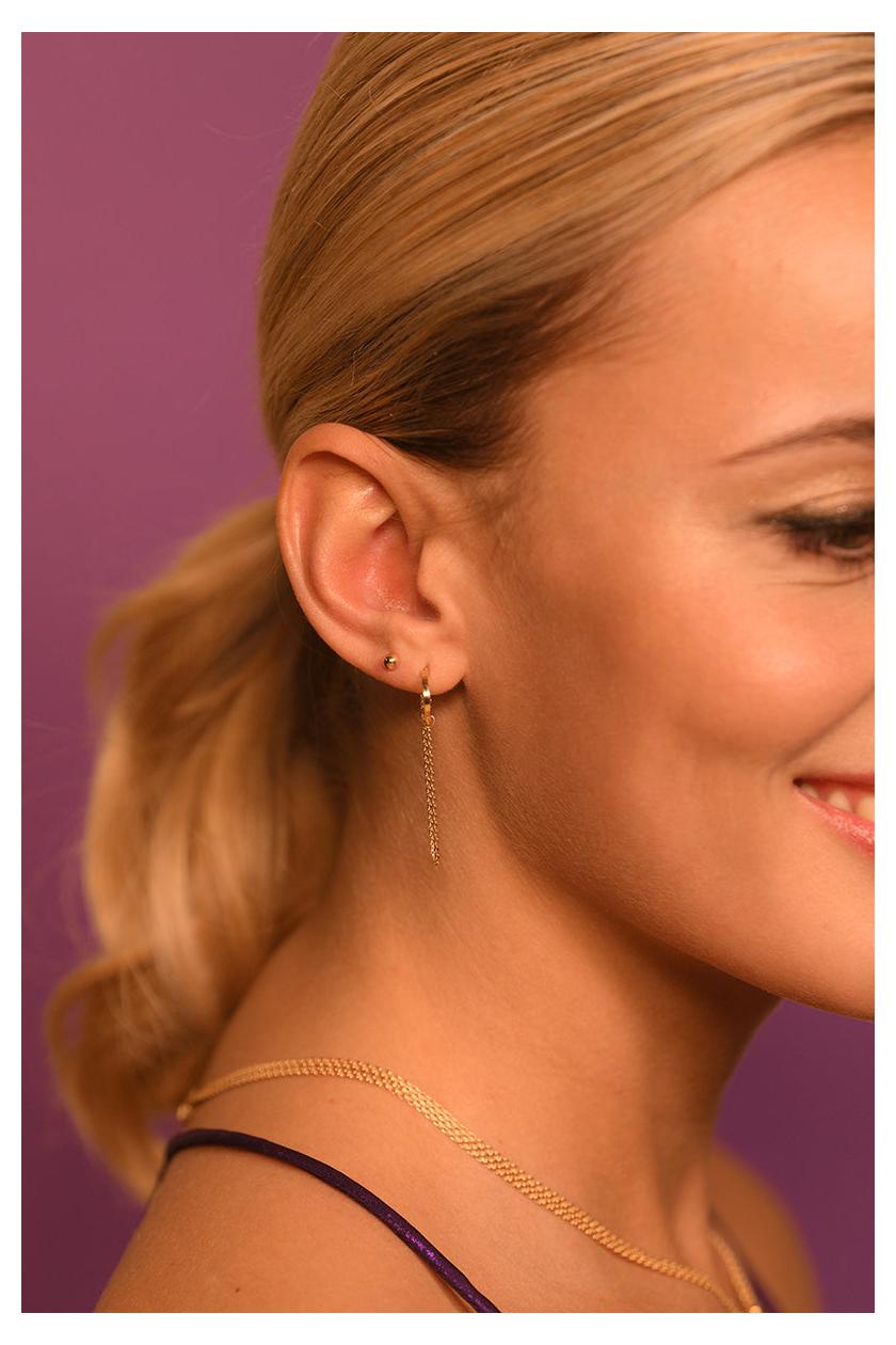 Pendientes "Puce 3Mm" - Oro Amarillo 375/1000