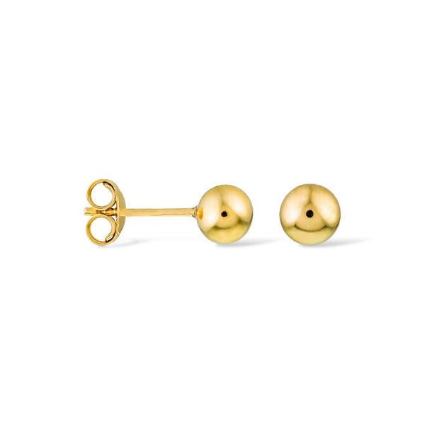 Boucles D'Oreilles "Puces Dorée 3Mm" Or Jaune 375/1000