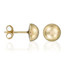 Boucles D'Oreilles "Puces Dorées 10Mm" Or Jaune 375/1000