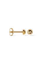 'Half Ball 3mm' 375/1000 Yellow Gold Earrings