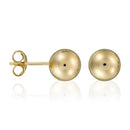 Boucles D'Oreilles " Demi Boule 7Mm" Or Jaune 375/1000