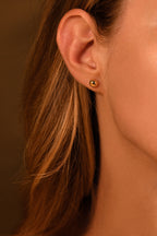 Boucles D'Oreilles " Demi Boule 7Mm" Or Jaune 375/1000