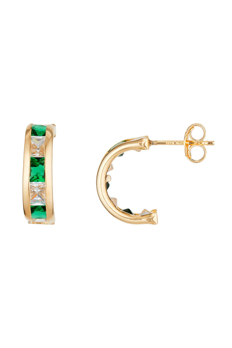 Boucles D'Oreilles "Greenarc" Or Jaune 375/1000