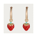Boucles D'Oreilles Enfant "Jolie Fraise" Or Jaune 375/1002