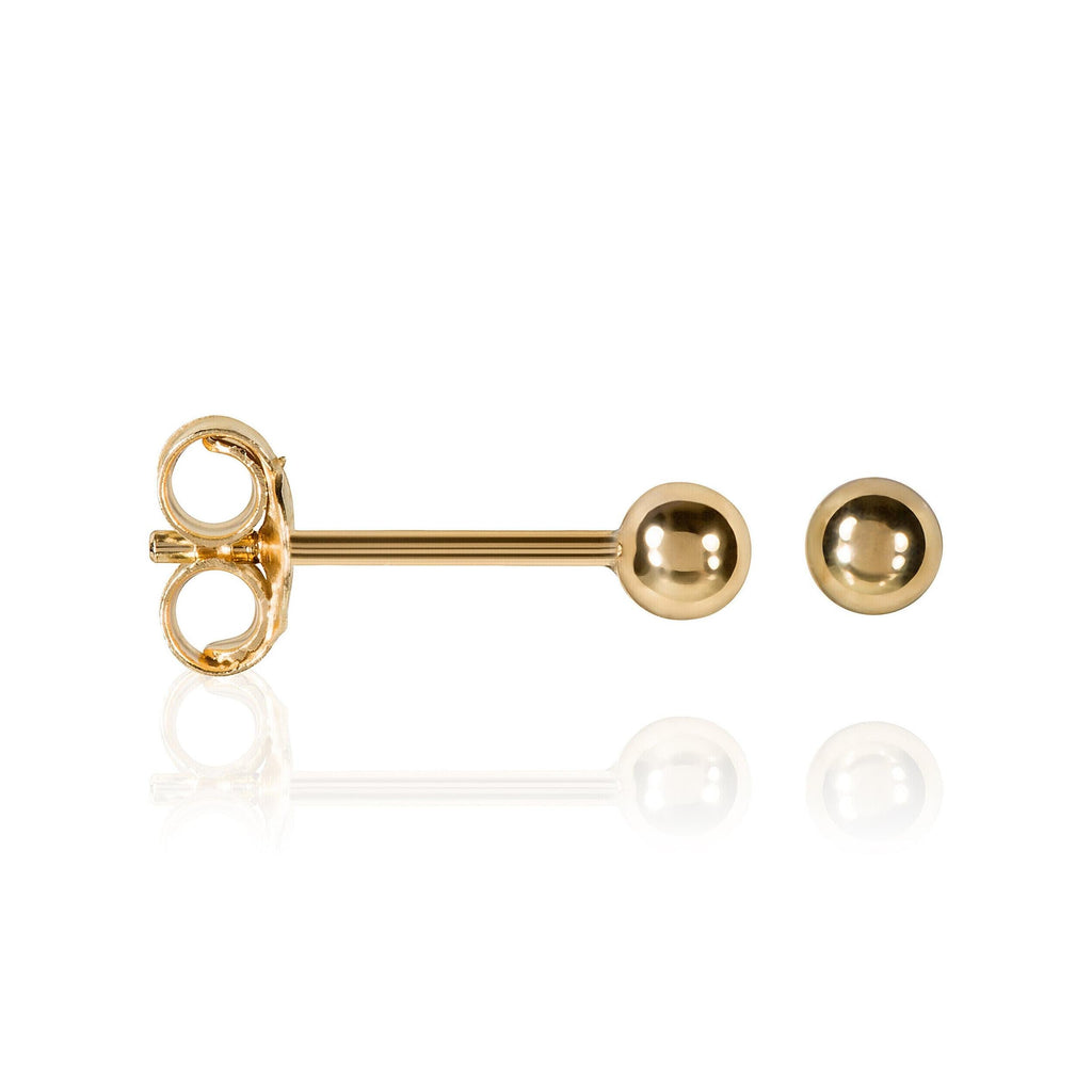 Pendiente "Puces 1Mm" - Oro Amarillo 375/1000