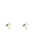 Boucle D'Oreilles "Cerise De Saphir 0,11Ct/2" Or Jaune 375/1000