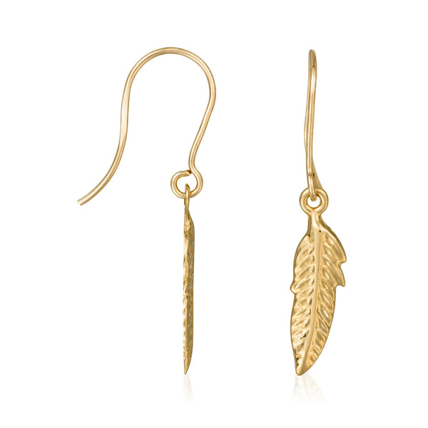 Pendientes “Hoja” Oro amarillo 375/1000