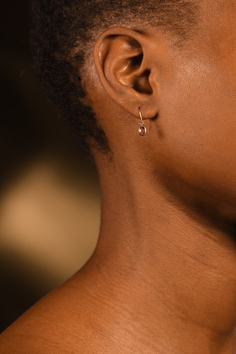 Boucles D'Oreilles "Rose Kai" Or Jaune 375/1000