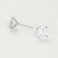 Boucles D'Oreilles "Simply You 8Mm" Or Blanc 375/1000 Et Zirconium
