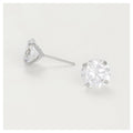 Pendientes “Simply You 8Mm” Oro Blanco 375/1000 Y Circonitas