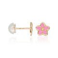 Boucles D'Oreilles Enfant "Jolies Fleurs" Or Jaune 375/1000