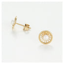Boucles D'Oreilles "Avaro" Or Jaune 375/1000 Et Perle