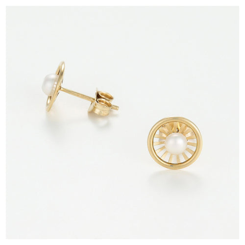 Boucles D'Oreilles "Avaro" Or Jaune 375/1000 Et Perle