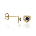 Boucles D'Oreilles "Cœur Précieux Saphir" 0,07Ct/2