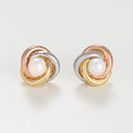 Boucle D'Oreille "April" Or Tricolore 375/1000 Et Perle