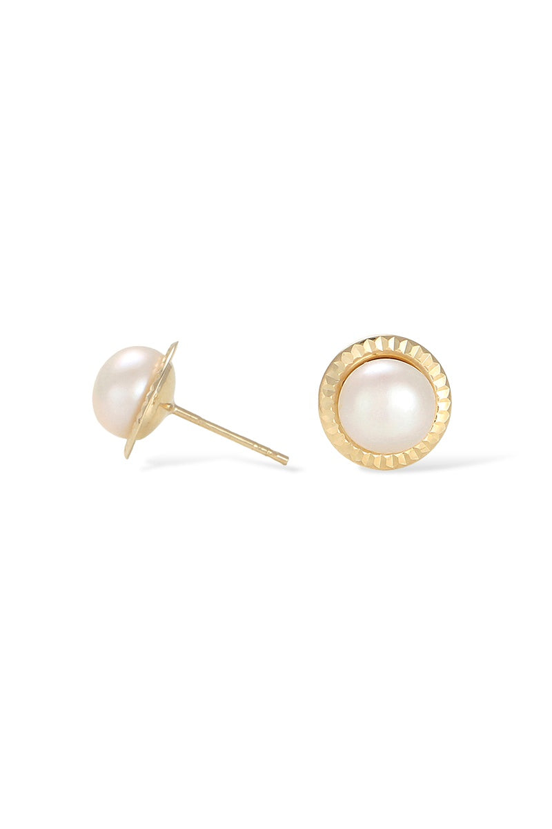 Boucles D'Oreilles "Barcelona" Or Jaune 375/1000 Et Perle