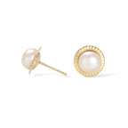 Boucles D'Oreilles "Barcelona" Or Jaune 375/1000 Et Perle