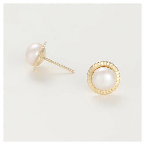 Boucles D'Oreilles "Barcelona" Or Jaune 375/1000 Et Perle