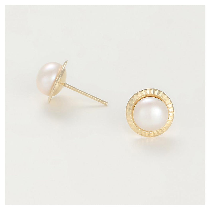 Boucles D'Oreilles "Barcelona" Or Jaune 375/1000 Et Perle