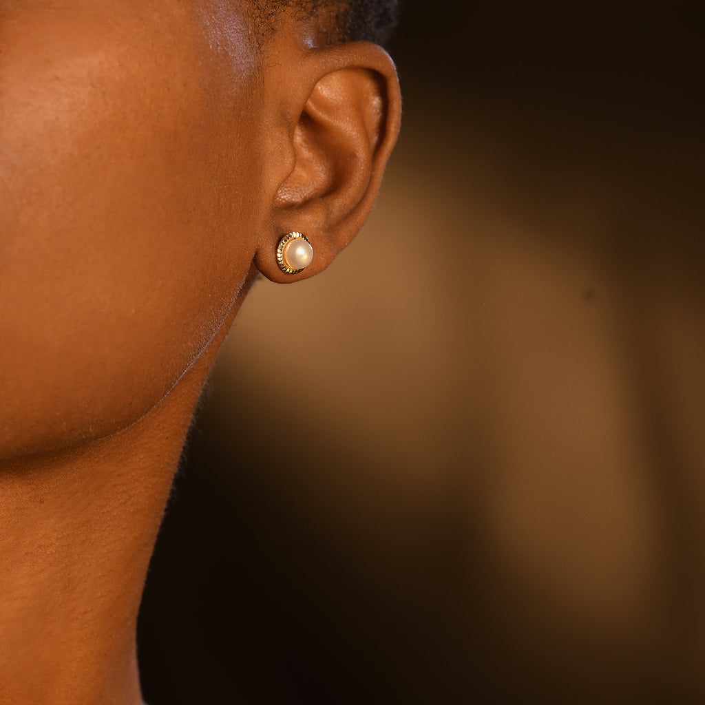 Boucles D'Oreilles "Barcelona" Or Jaune 375/1000 Et Perle