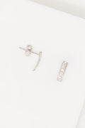 Boucles D'Oreilles "Olvera" Or Blanc 375/1000 Et Zirconium