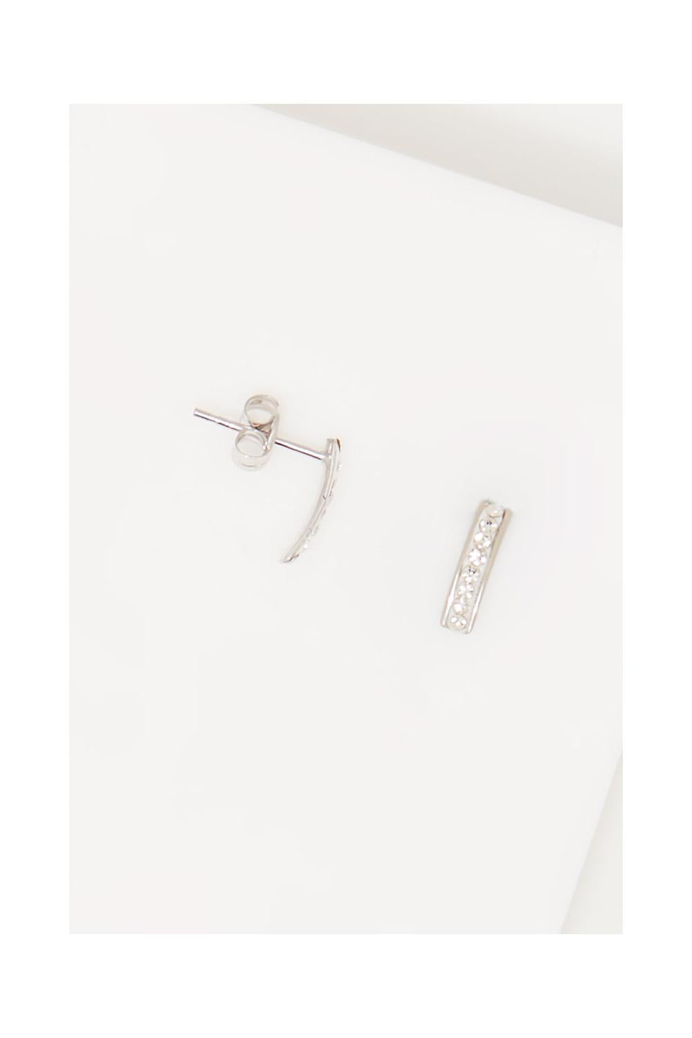 Boucles D'Oreilles "Olvera" Or Blanc 375/1000 Et Zirconium
