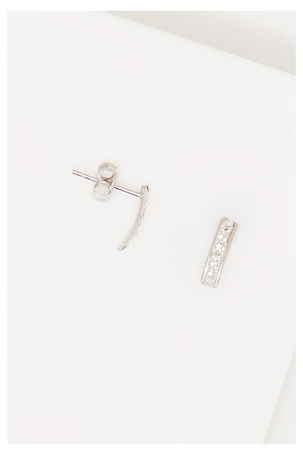 Pendientes “Olvera” Oro blanco 375/1000 y Circonitas