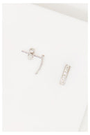 Boucles D'Oreilles "Olvera" Or Blanc 375/1000 Et Zirconium
