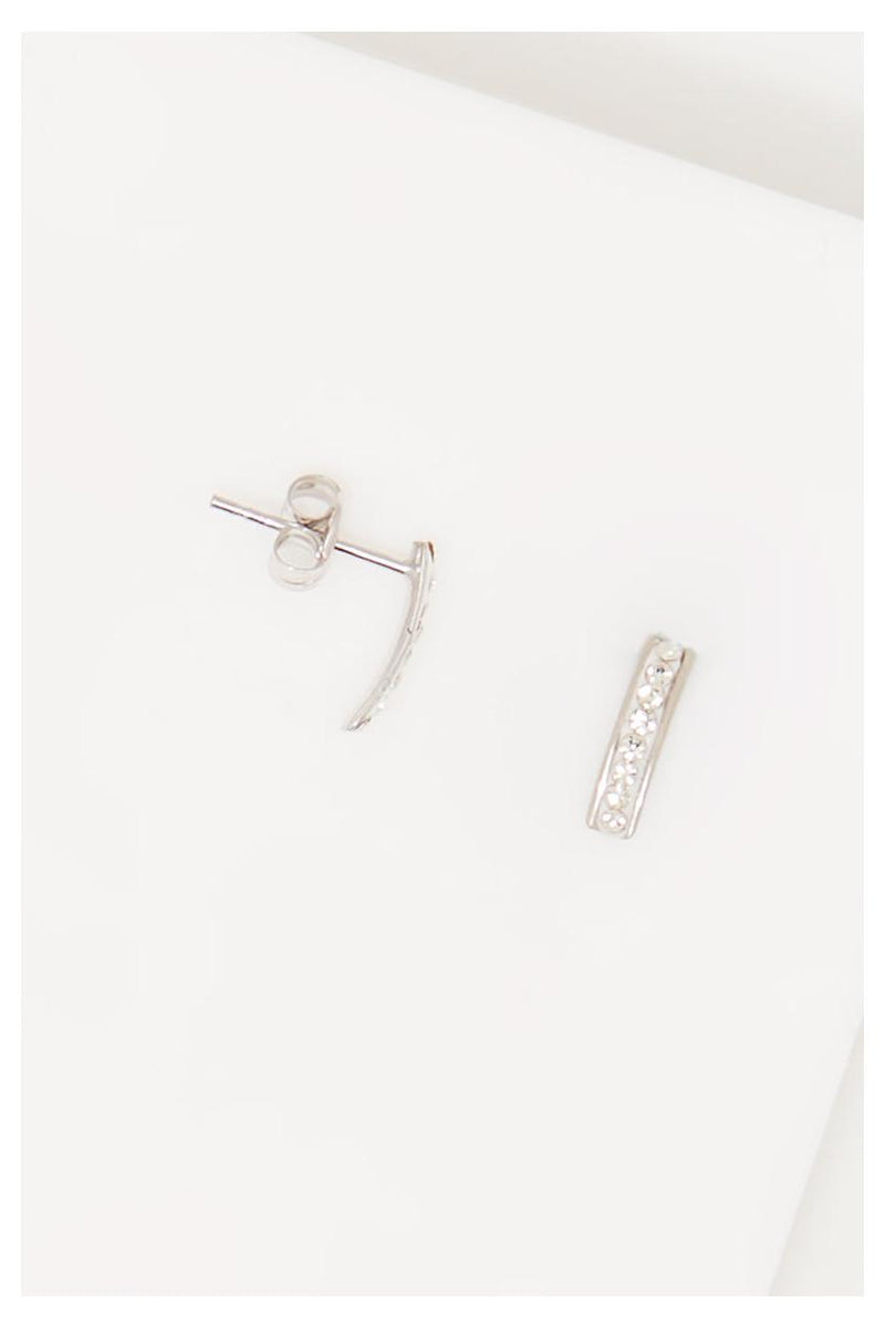 Boucles D'Oreilles "Olvera" Or Blanc 375/1000 Et Zirconium