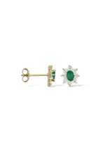 Boucles D'Oreilles "Marguerite Emeraude" 0,20Ct/2