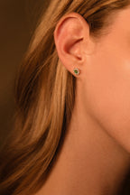 Boucles D'Oreilles "Marguerite Emeraude" 0,20Ct/2