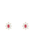 Boucles D'Oreilles "Marguerite Rubis" 0,23Ct/2