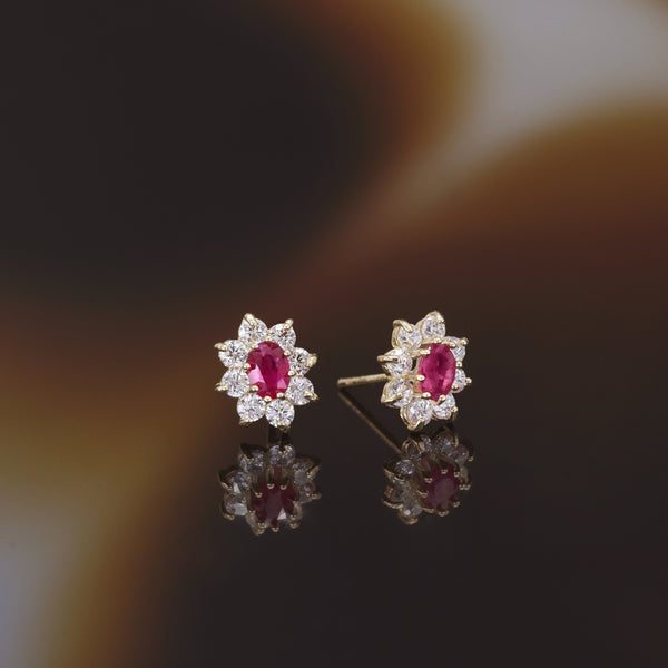 “Marguerite Ruby” Earrings 0.23Ct/2
