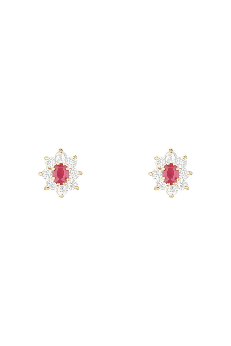 "Ruby Daisy" Earrings 0.23Ct/2