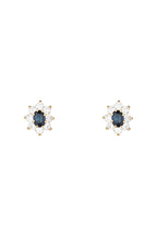 Boucles D'Oreilles "Margherite Saphir" Or Jaune 375/1000