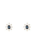 Boucles D'Oreilles "Margherite Saphir" Or Jaune 375/1000